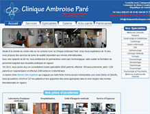 Tablet Screenshot of cliniqueambroisepare.com